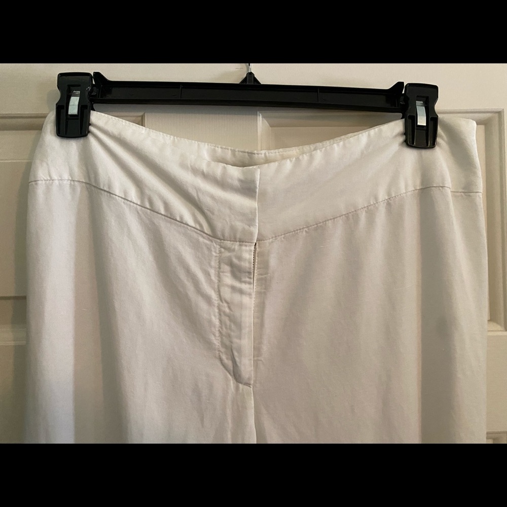 White linen pants